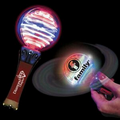 Light Up Wand - Spinner Red, White, Blue - 7 1/2"